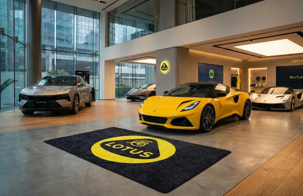 Lotus Luxury Garage Mat – Non-Slip Premium Rug for Home & Car Display (59×86”)