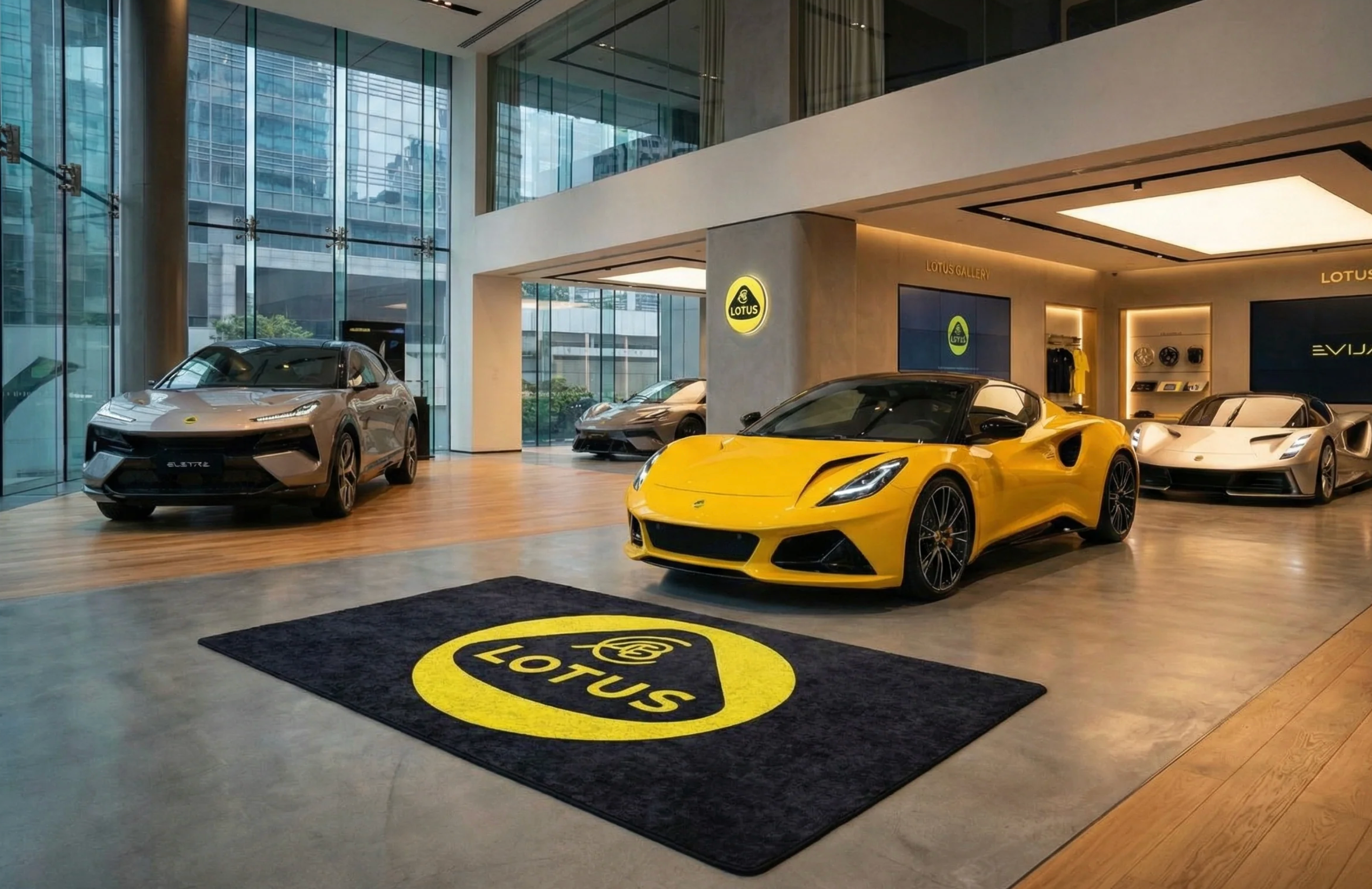 Lotus Luxury Garage Mat – Non-Slip Premium Rug for Home & Car Display (59×86”)