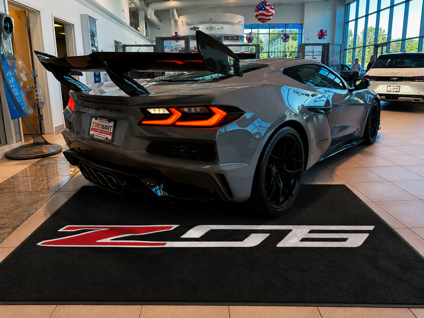 Corvette Z06 Garage Floor Mat 5x7 FT (60x87 Inches) Showroom Rug