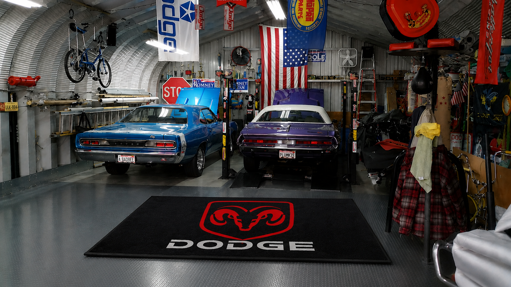 Dodge Garage Floor Mat 5x7 FT (60x87 Inches) Showroom Rug