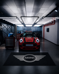 Mini Cooper Garage Floor Mat 5x7 FT (60x87 Inches) Showroom Rug