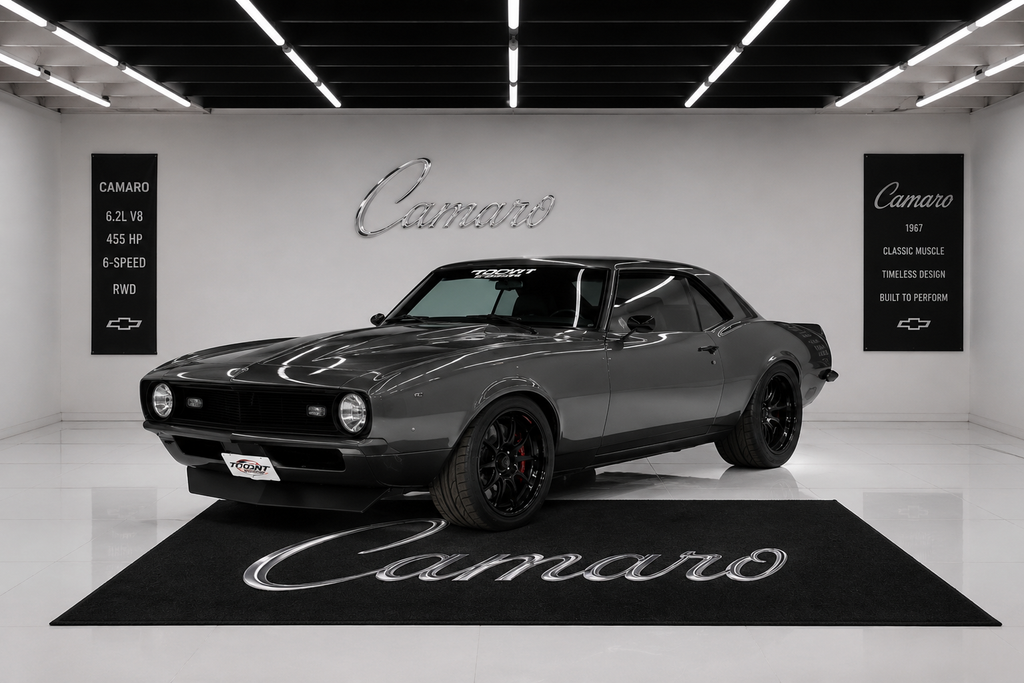 Camaro Garage Floor Mat 5x7 FT (60x87 Inches) Showroom Rug