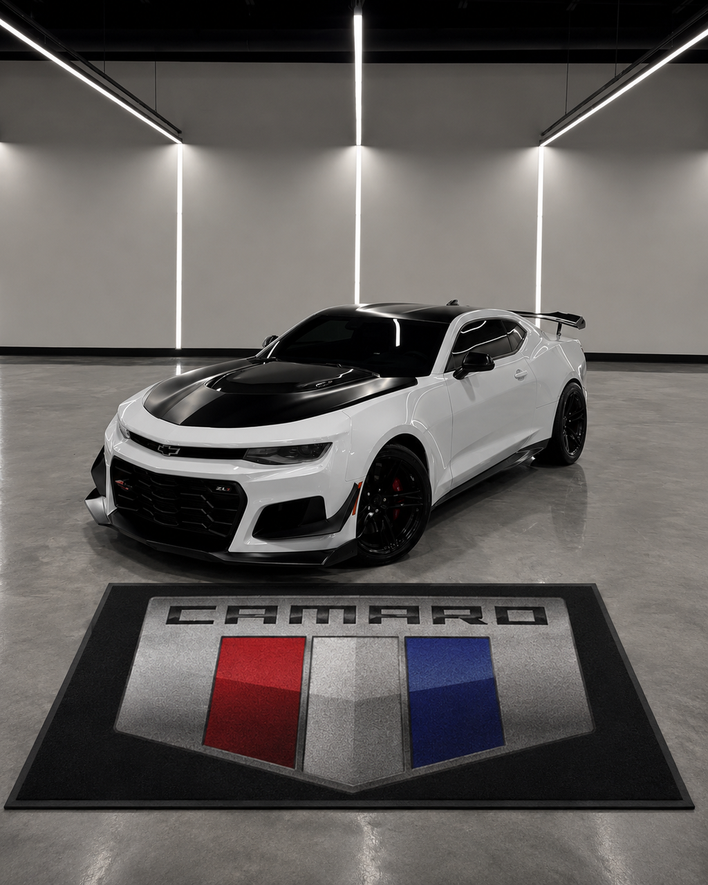 Camaro Garage Floor Mat 5x7 FT (60x87 Inches) Showroom Rug