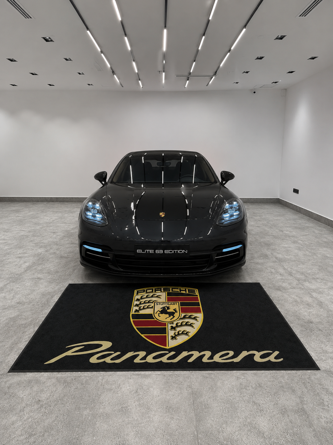 Porsche Panamera Garage Floor Mat 5x7 FT (60x87 Inches) Showroom Rug