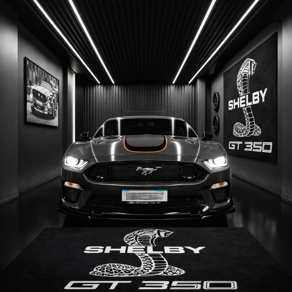 Shelby GT350 Garage Floor Mat 5x7 FT (60x87 Inches) Showroom Rug