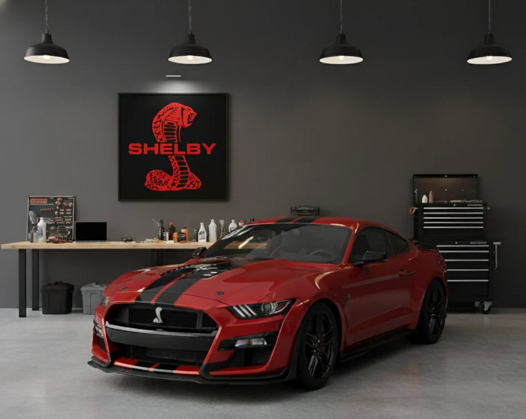 SHELBY Wall Sign for Garage – Premium Wall Decor for Car Enthusiasts