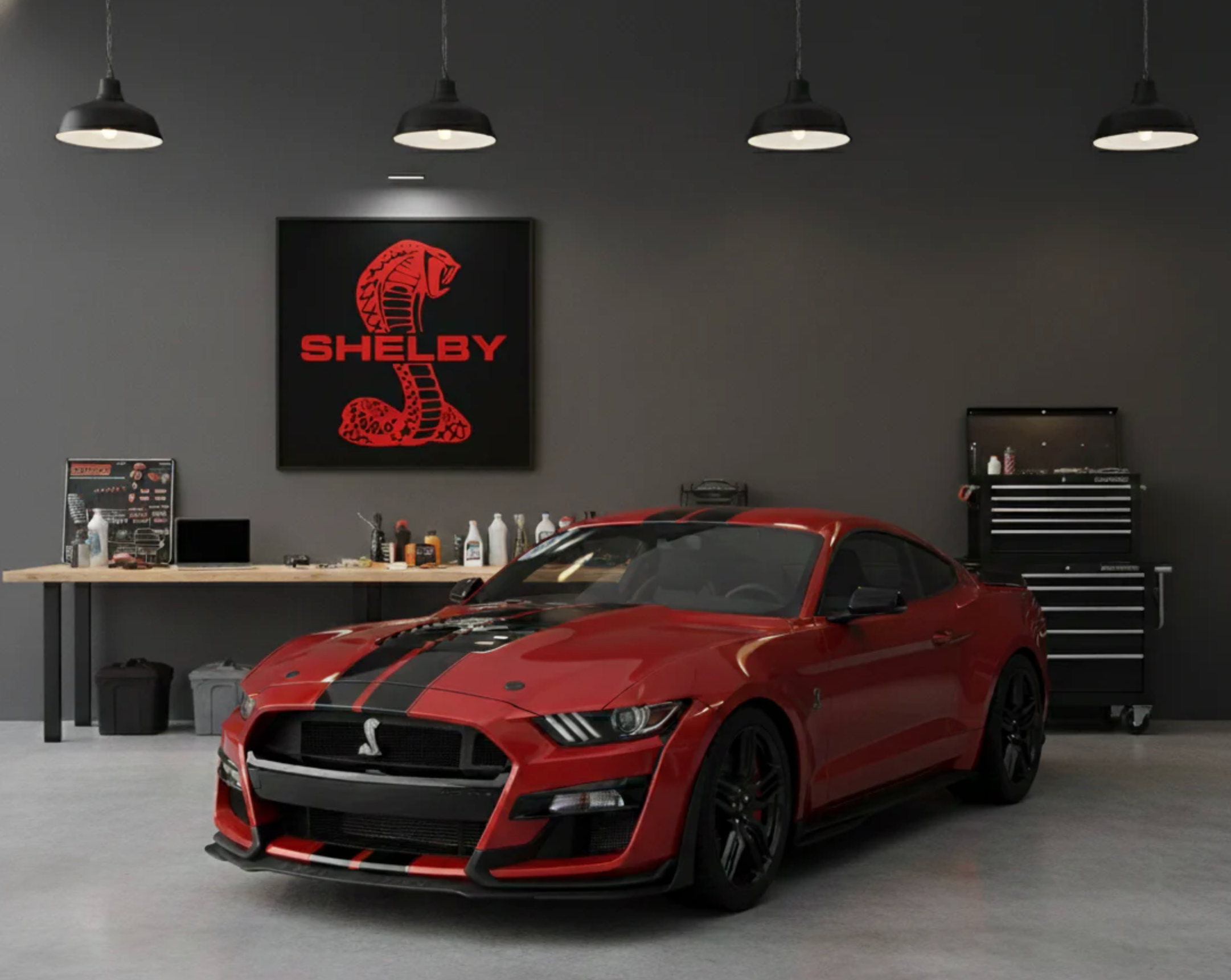SHELBY Wall Sign for Garage – Premium Wall Decor for Car Enthusiasts