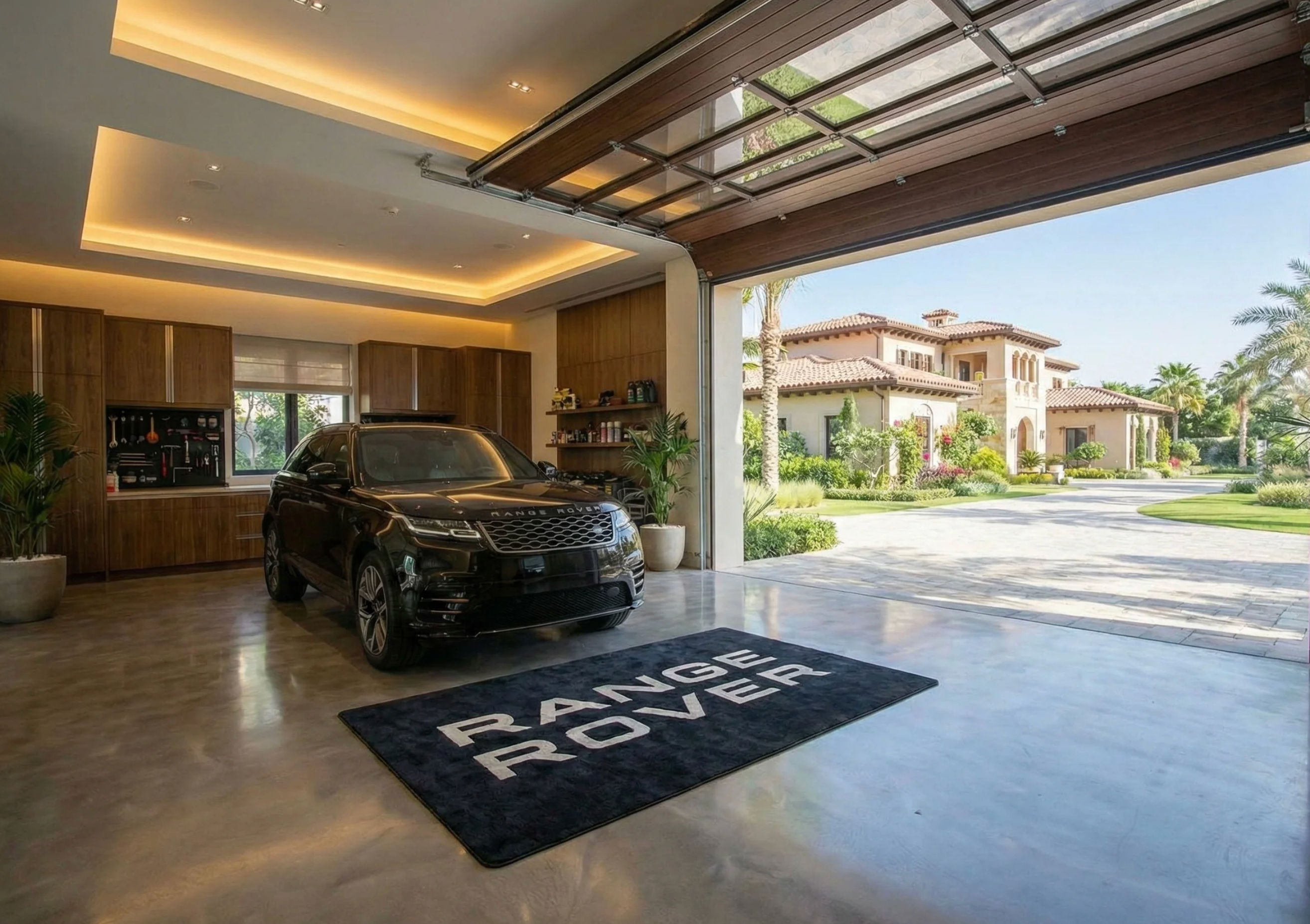 Range Rover Garage Mat – Non-Slip Premium Rug for Home & Car Display (59×86”)