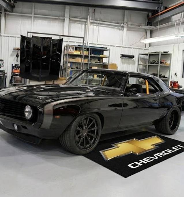 Chevrolet Garage Floor Mat 5x7 FT (60x87 Inches) Showroom Rug