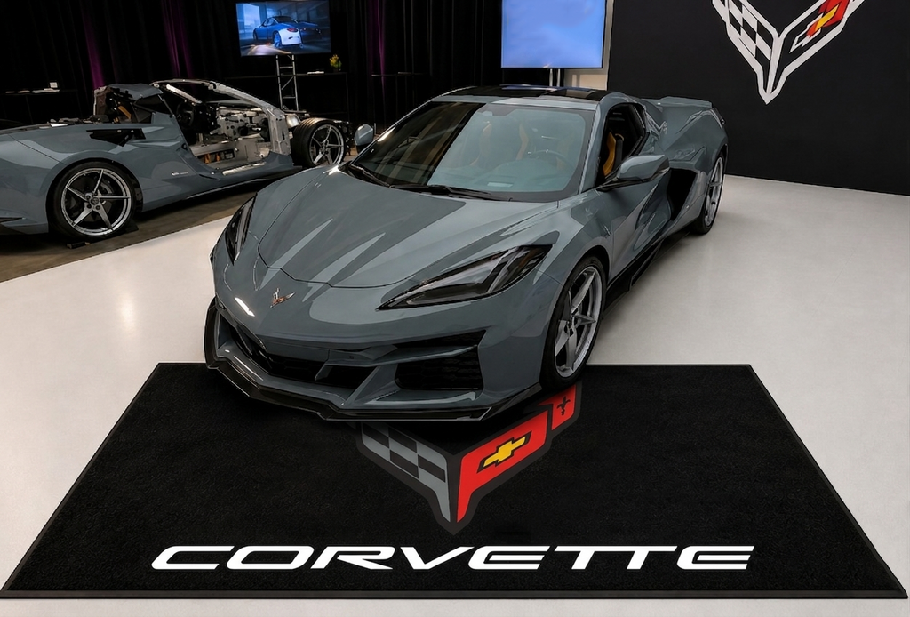 Corvette C8 Garage Floor Mat 5x7 FT (60x87 Inches) Showroom Rug
