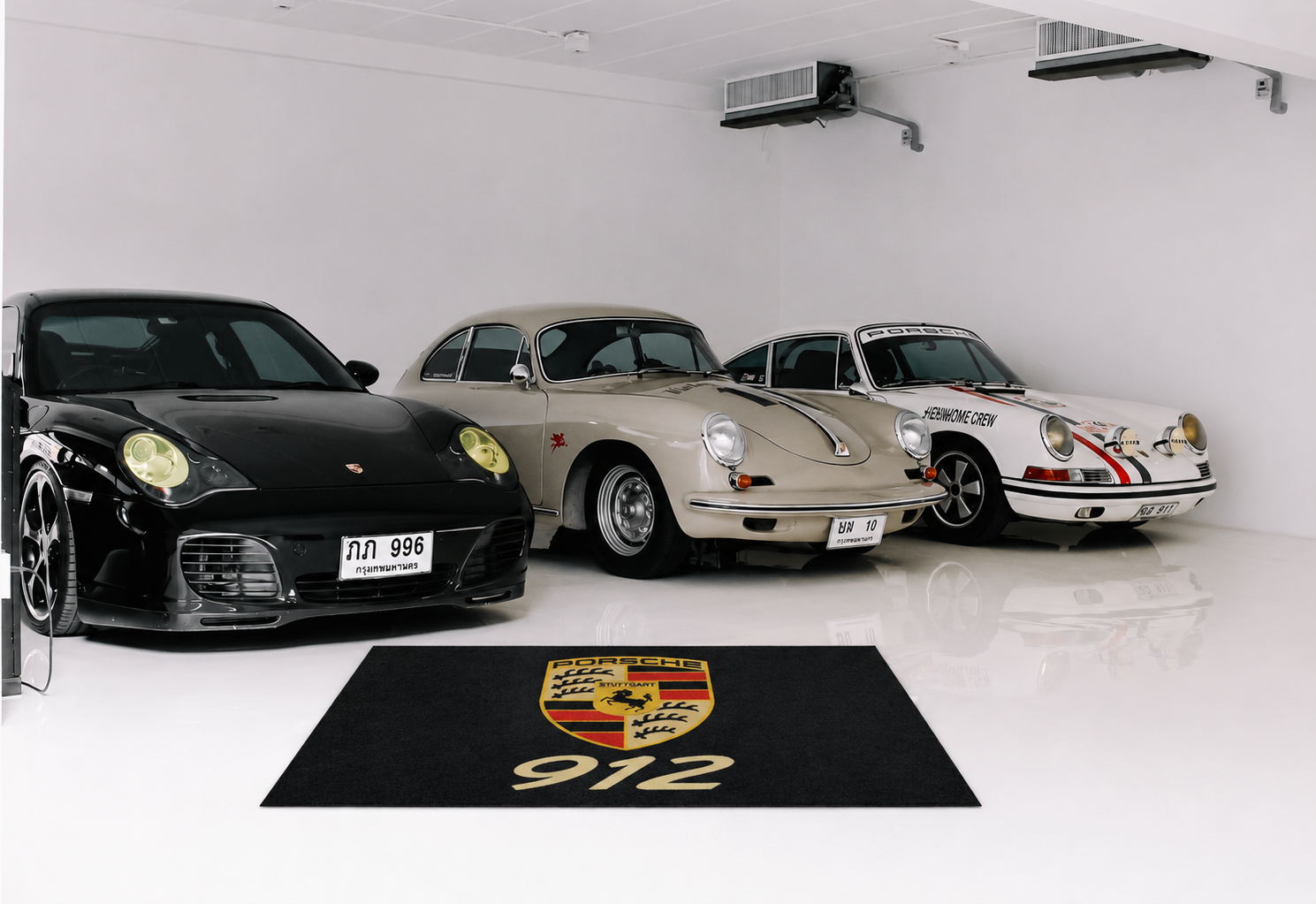 Porsche 912 Garage Floor Mat 5x7 FT (60x87 Inches) Showroom Rug