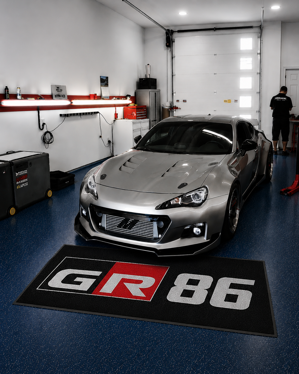 Toyota GR86 Garage Floor Mat 5x7 FT (60x87 Inches) Showroom Rug