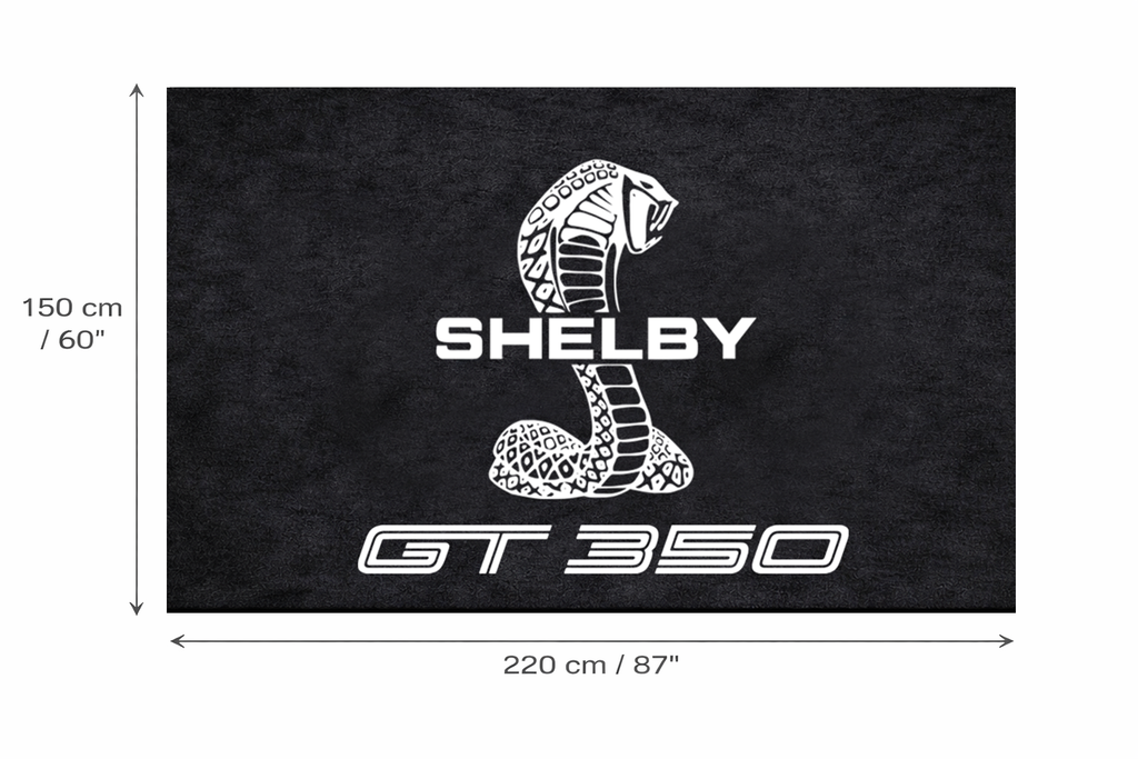 Shelby GT350 Garage Floor Mat 5x7 FT (60x87 Inches) Showroom Rug