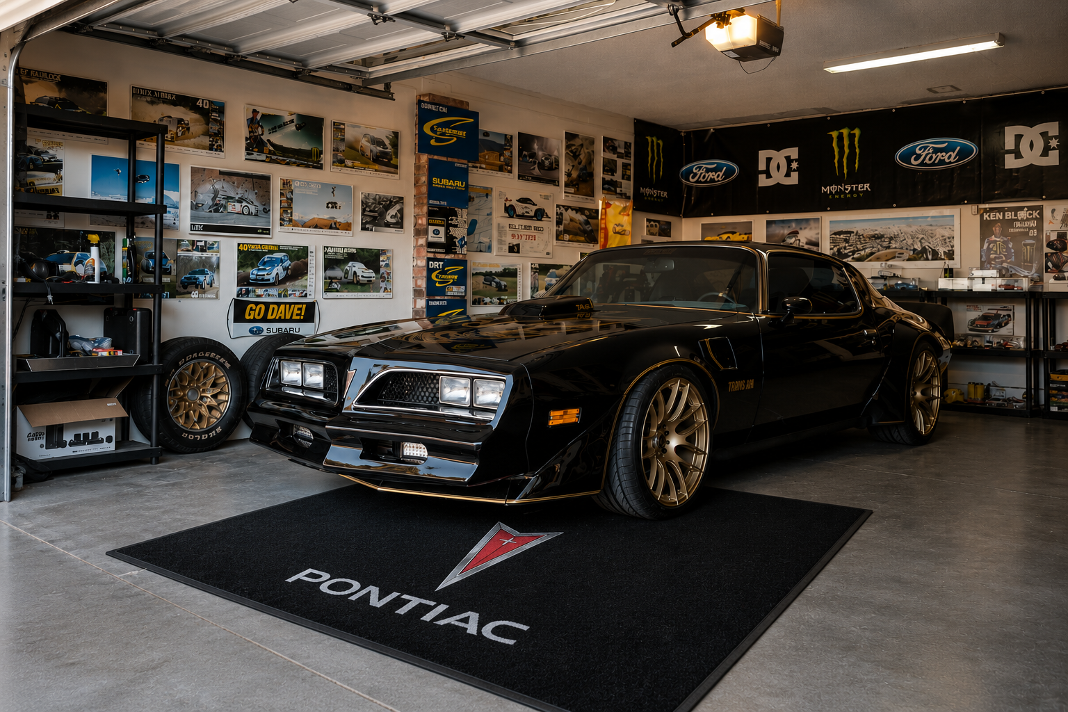 Pontiac Garage Floor Mat 5x7 FT (60x87 Inches) Showroom Rug
