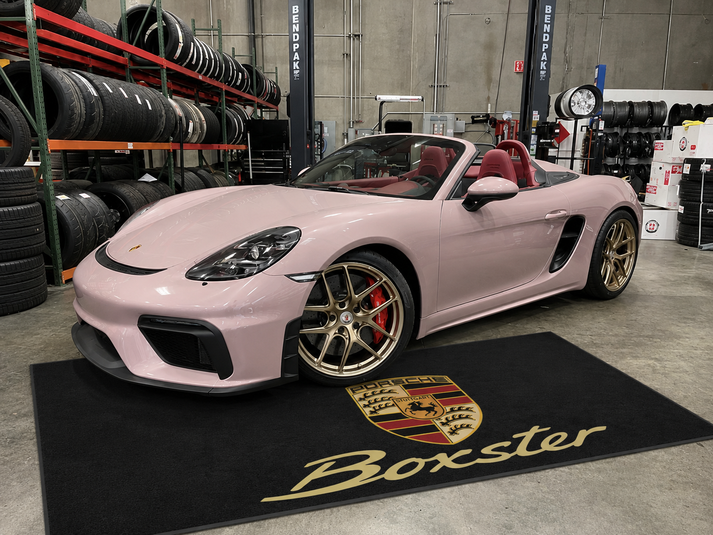 Porsche Boxter Garage Floor Mat 5x7 FT (60x87 Inches) Showroom Rug