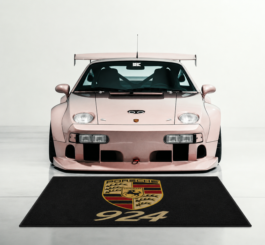 Porsche 924 Garage Floor Mat 5x7 FT (60x87 Inches) Showroom Rug