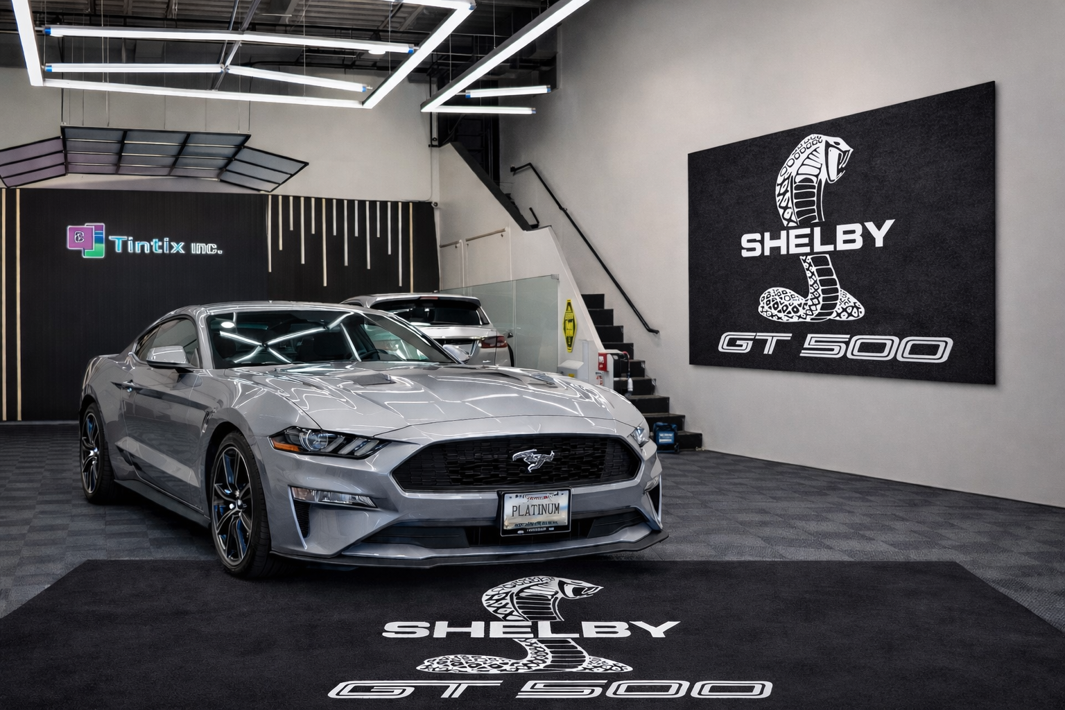Shelby GT500 Garage Floor Mat 5x7 FT (60x87 Inches) Showroom Rug