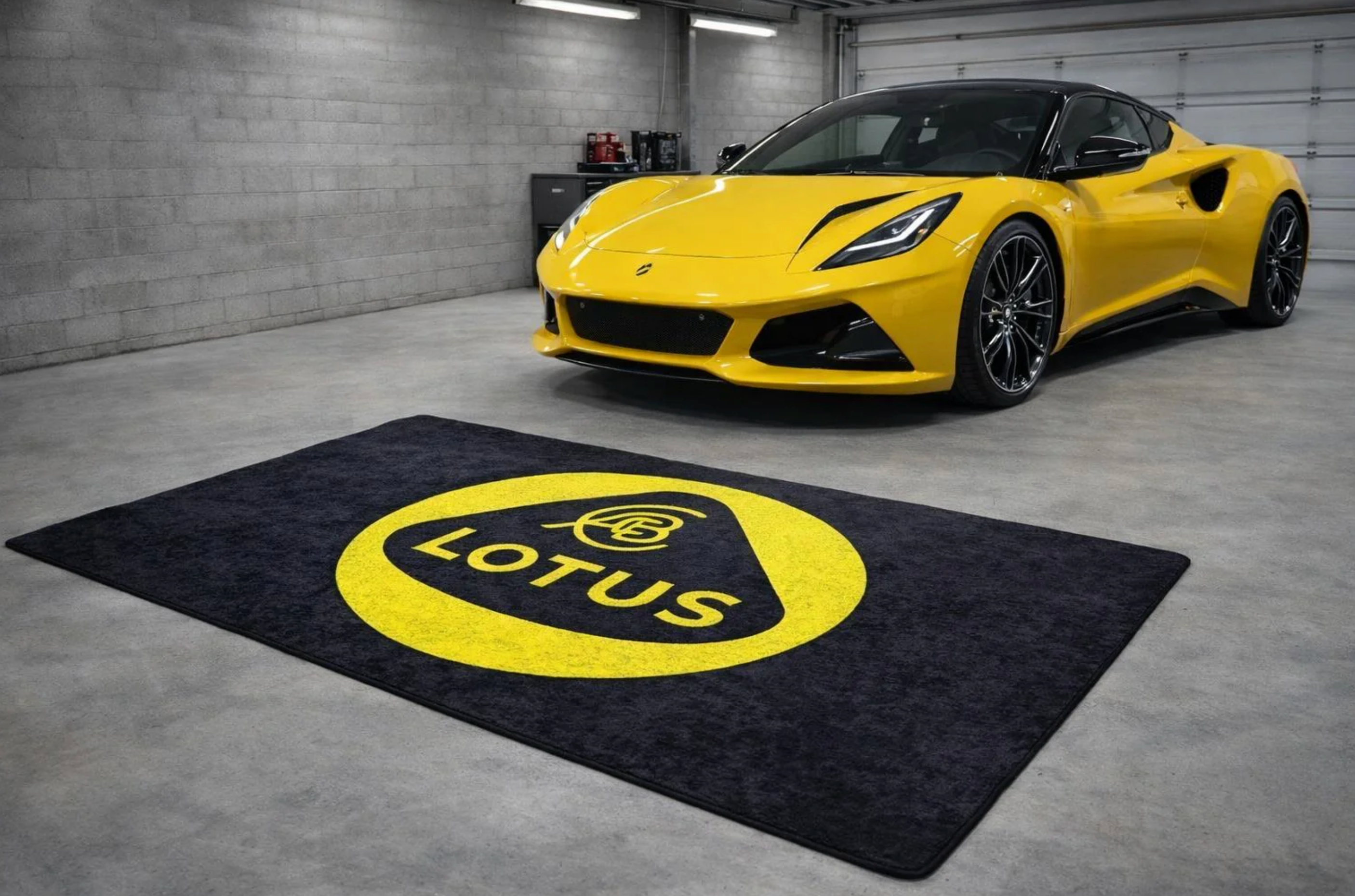 Lotus Luxury Garage Mat – Non-Slip Premium Rug for Home & Car Display (59×86”)