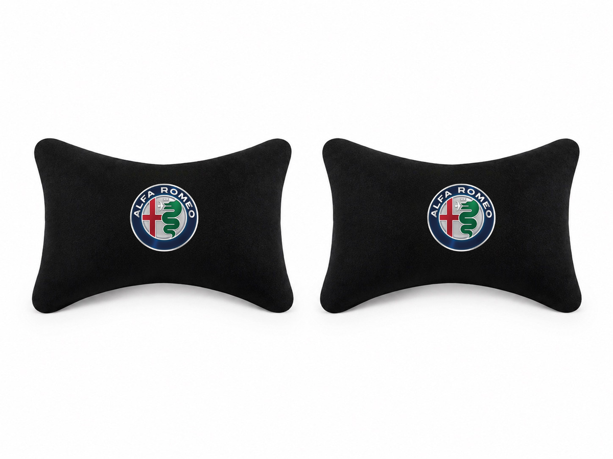 ALFA ROMEO Velvet Neck Pillow, 2pcs