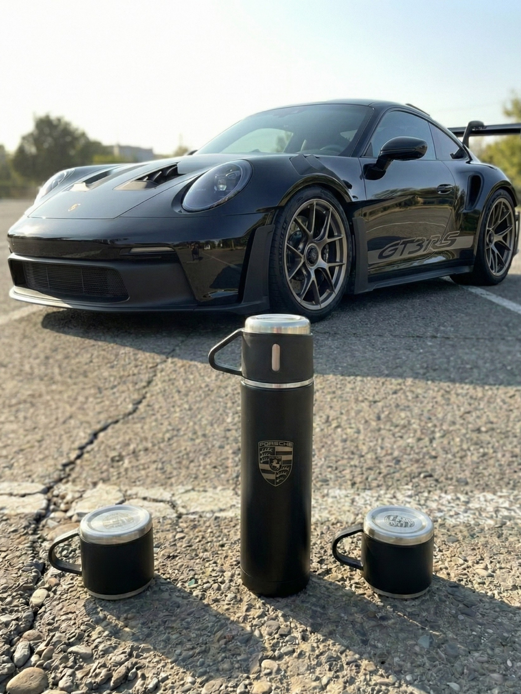 Laser Logo Thermos Set 500 ml – Choose Your Model - Insulated Flask with 3 Cups