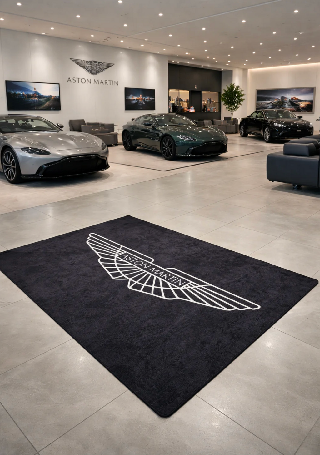 Aston Martin Garage Mat – Non-Slip Premium Rug for Home & Car Display (59×86”)