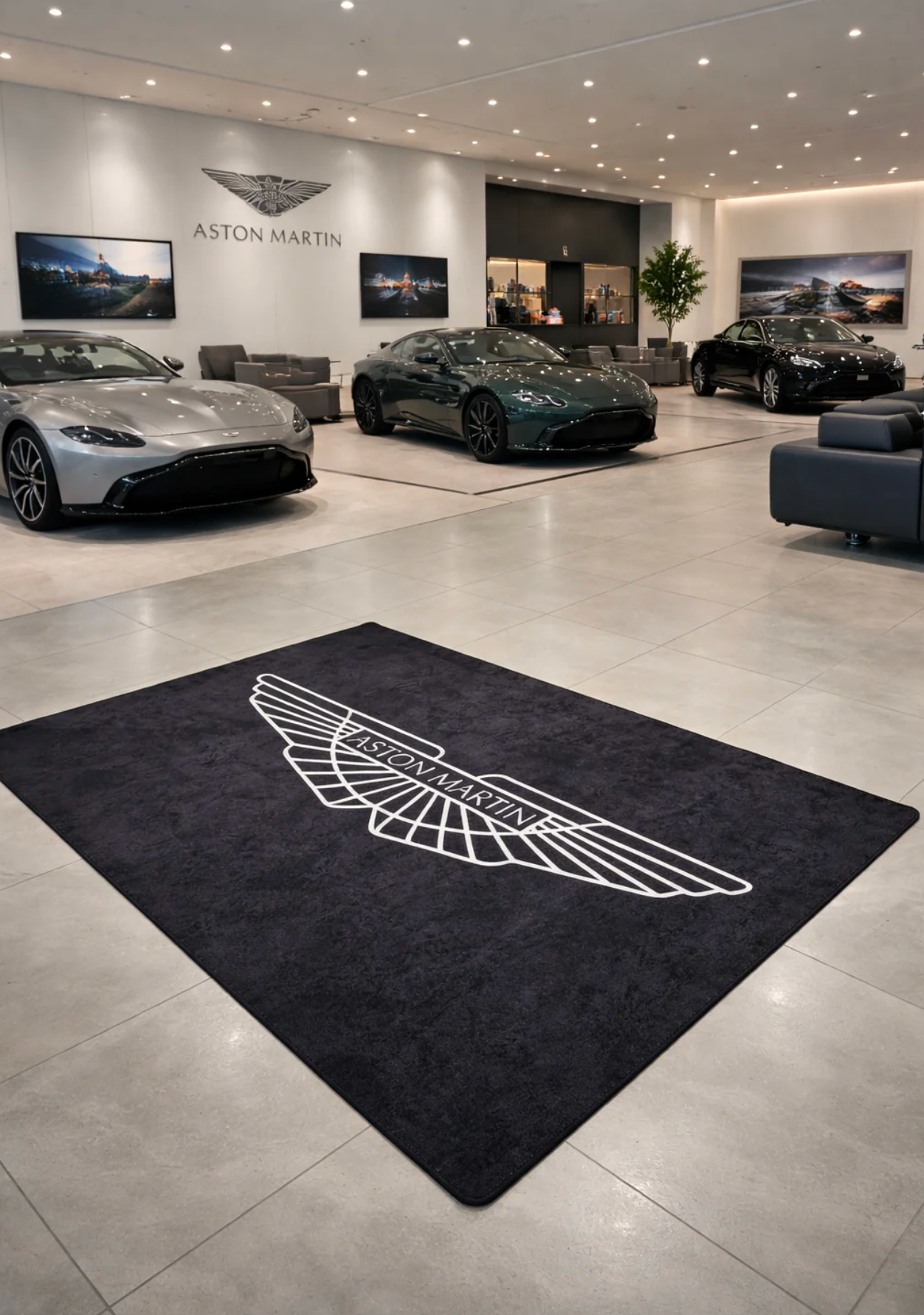 Aston Martin Garage Mat – Non-Slip Premium Rug for Home & Car Display (59×86”)