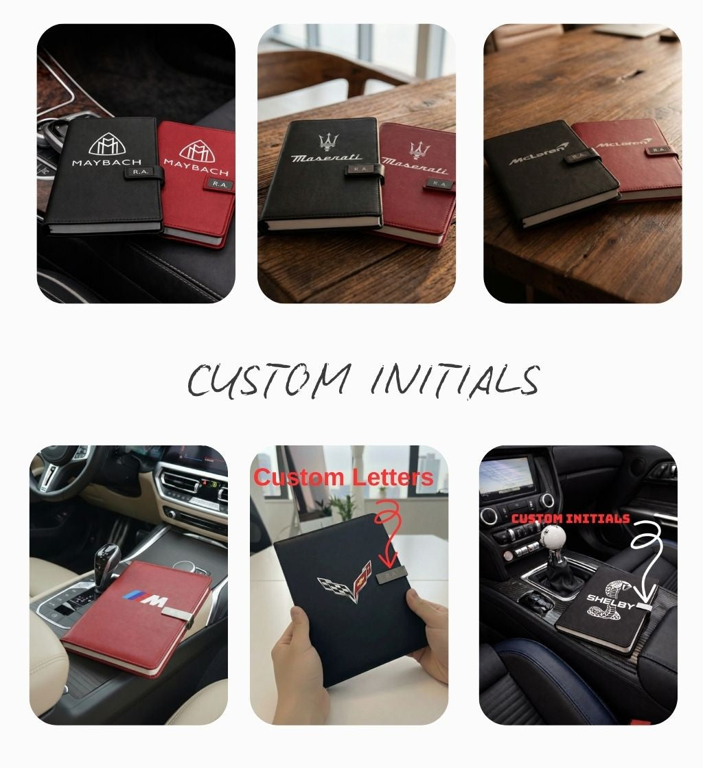Maybach Journal Notebook Customizable initials