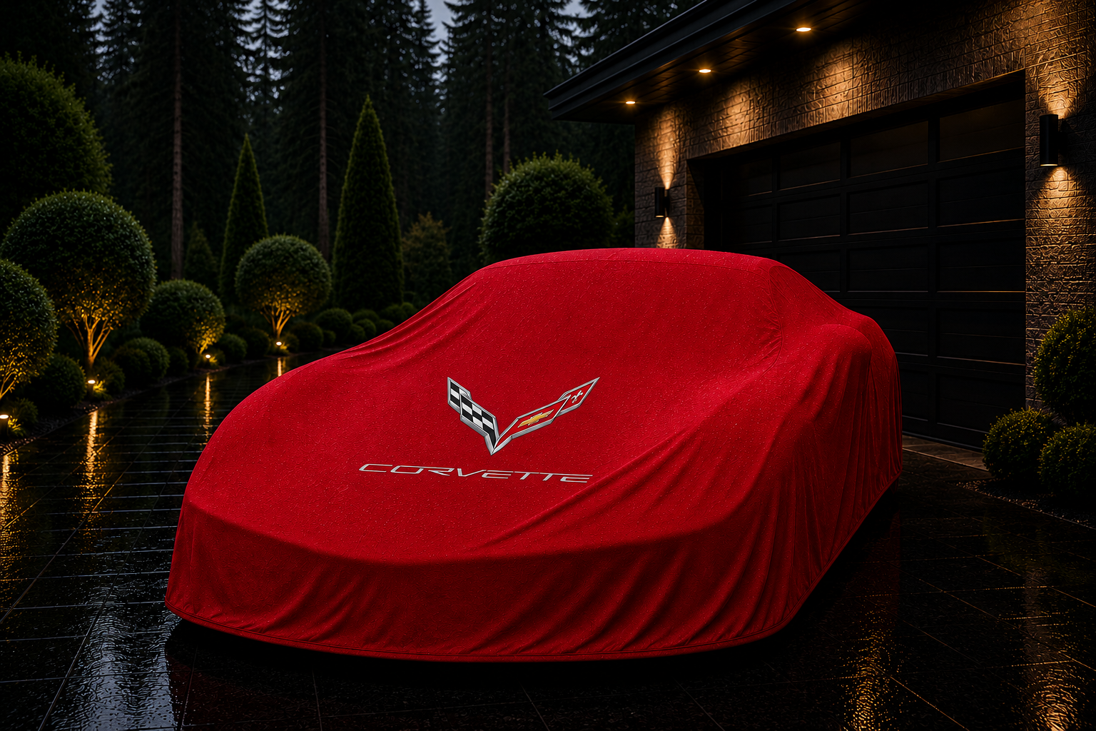 Corvette C8 Outdoor Car Cover Compatible with Corvette Models – Waterproof