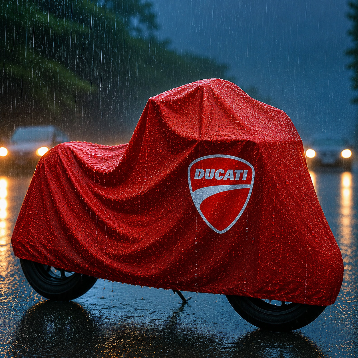 Ducati Motorcycle Protective Outdoor Cover – Rain, Sun & Dust Resistant