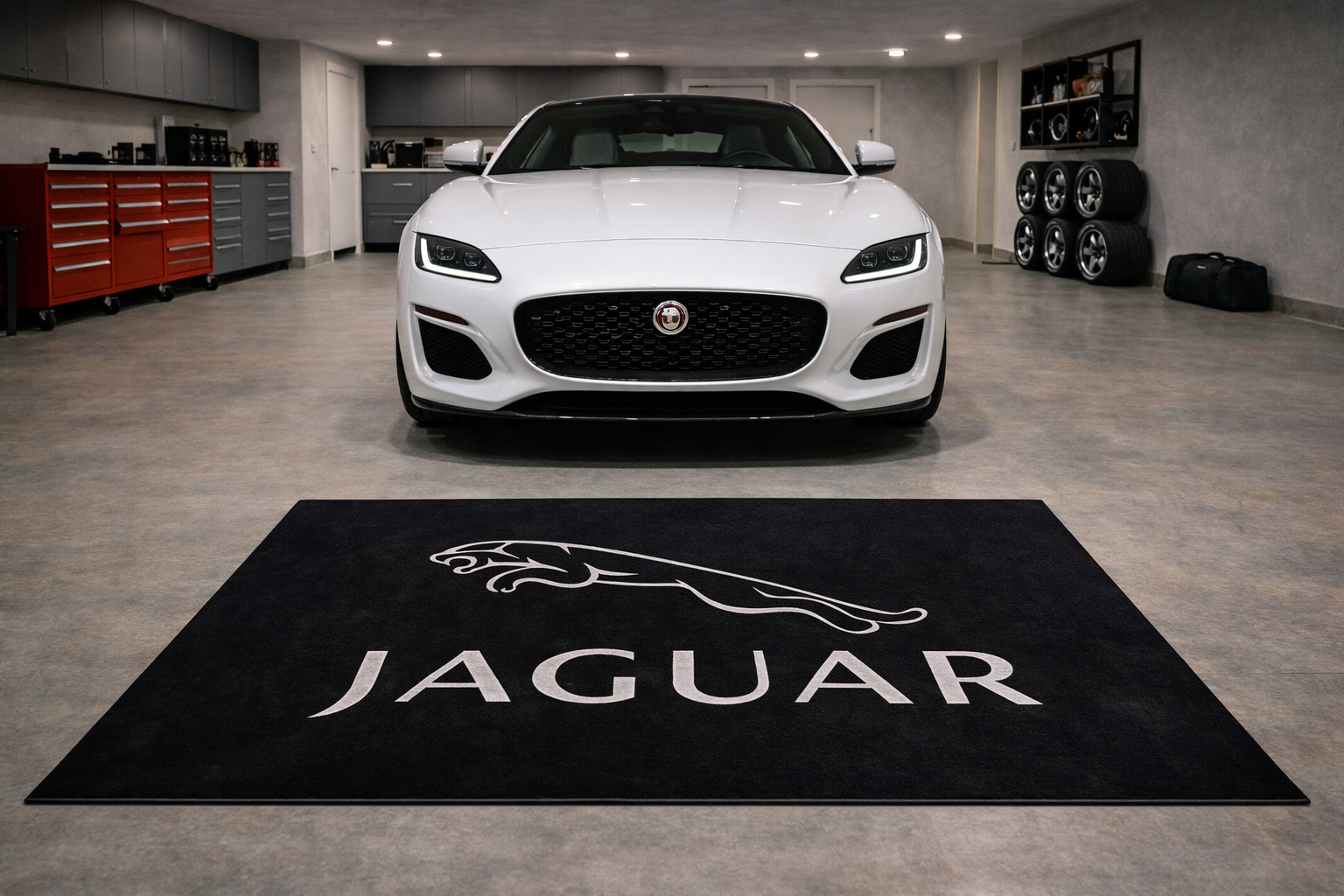 Jaguar Garage Mat – Non-Slip Premium Rug for Home & Car Display (59×86”)