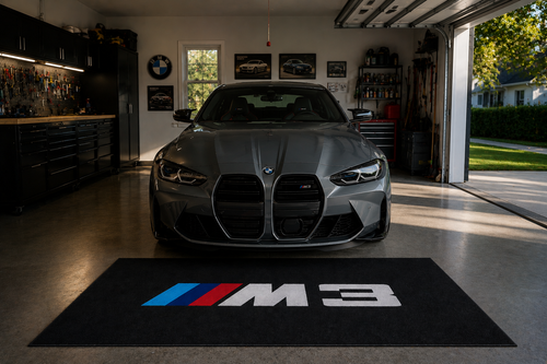 BMW M3 Garage Floor Mat – Premium Parking Mat 60x87 Inches