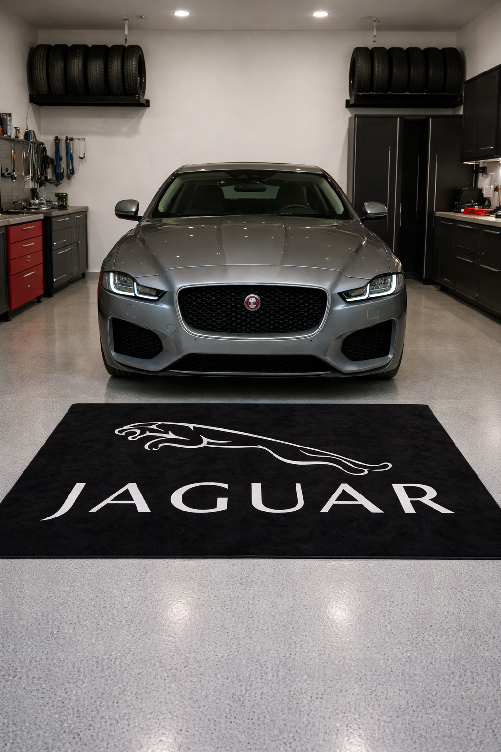 Jaguar Garage Mat – Non-Slip Premium Rug for Home & Car Display (59×86”)