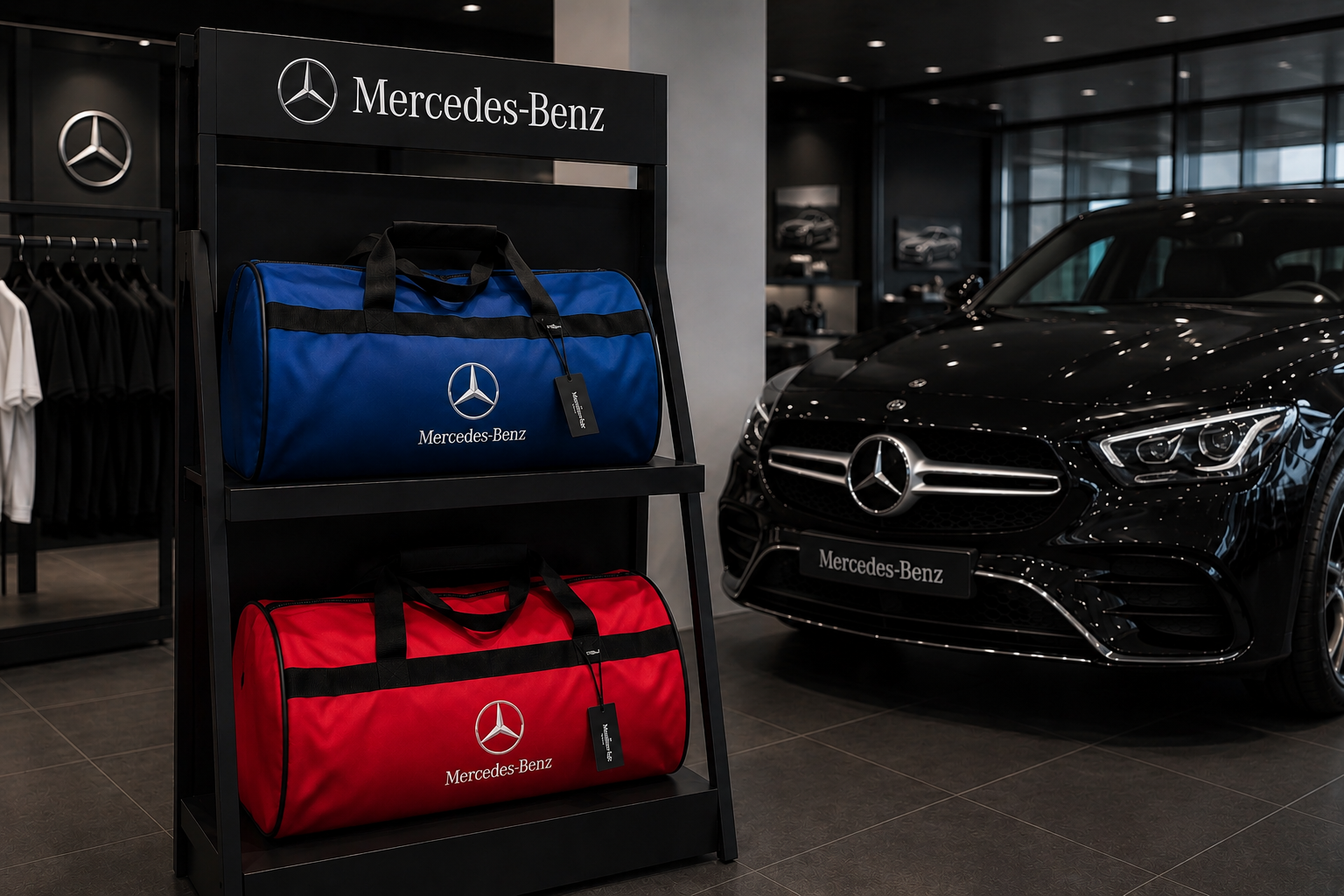 Luxury Mercedes-Benz Duffel Bag - Trunk Bag 12" × 20"