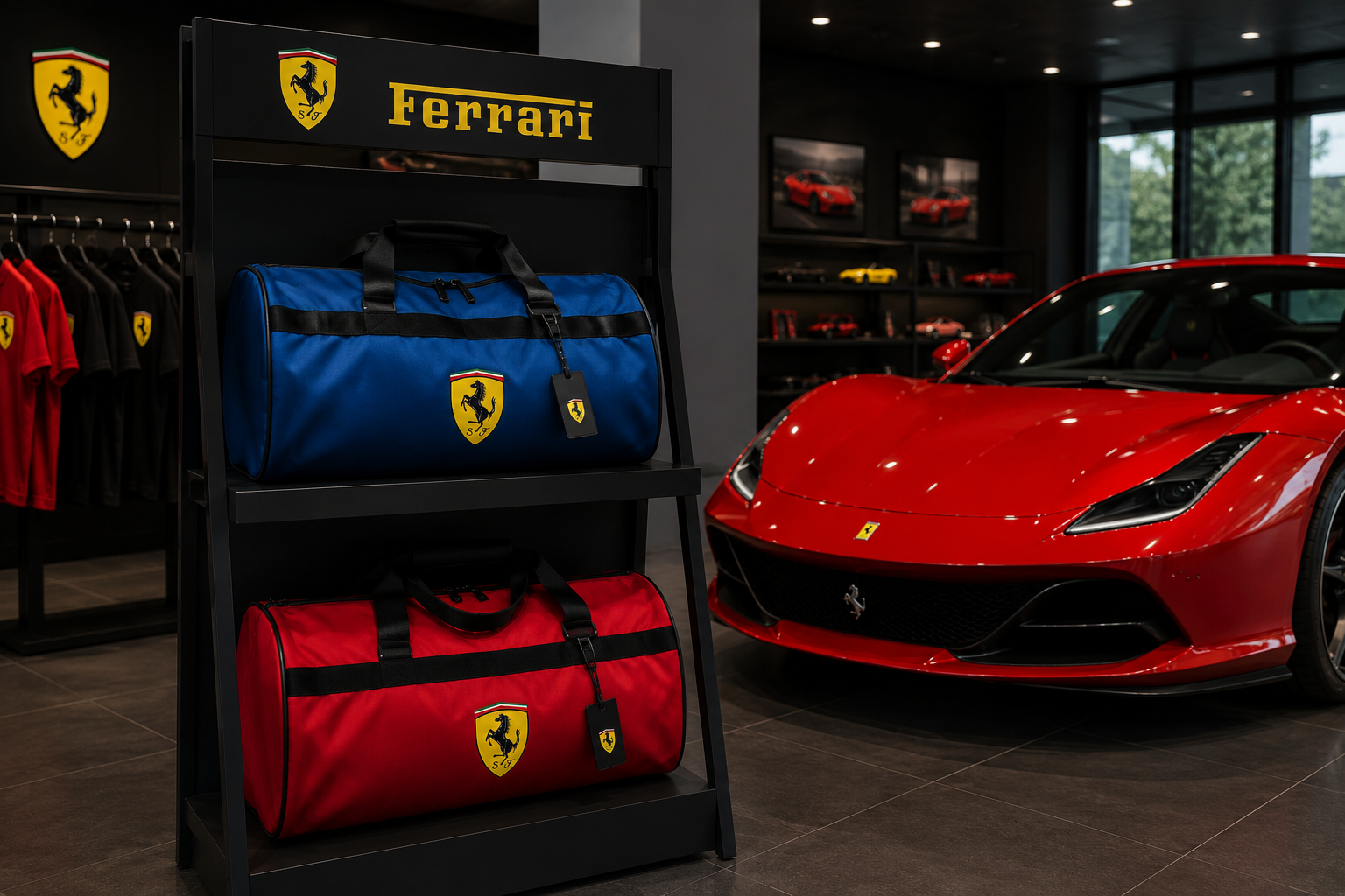 Luxury Ferrari Duffel - Trunk Bag 12" × 20"