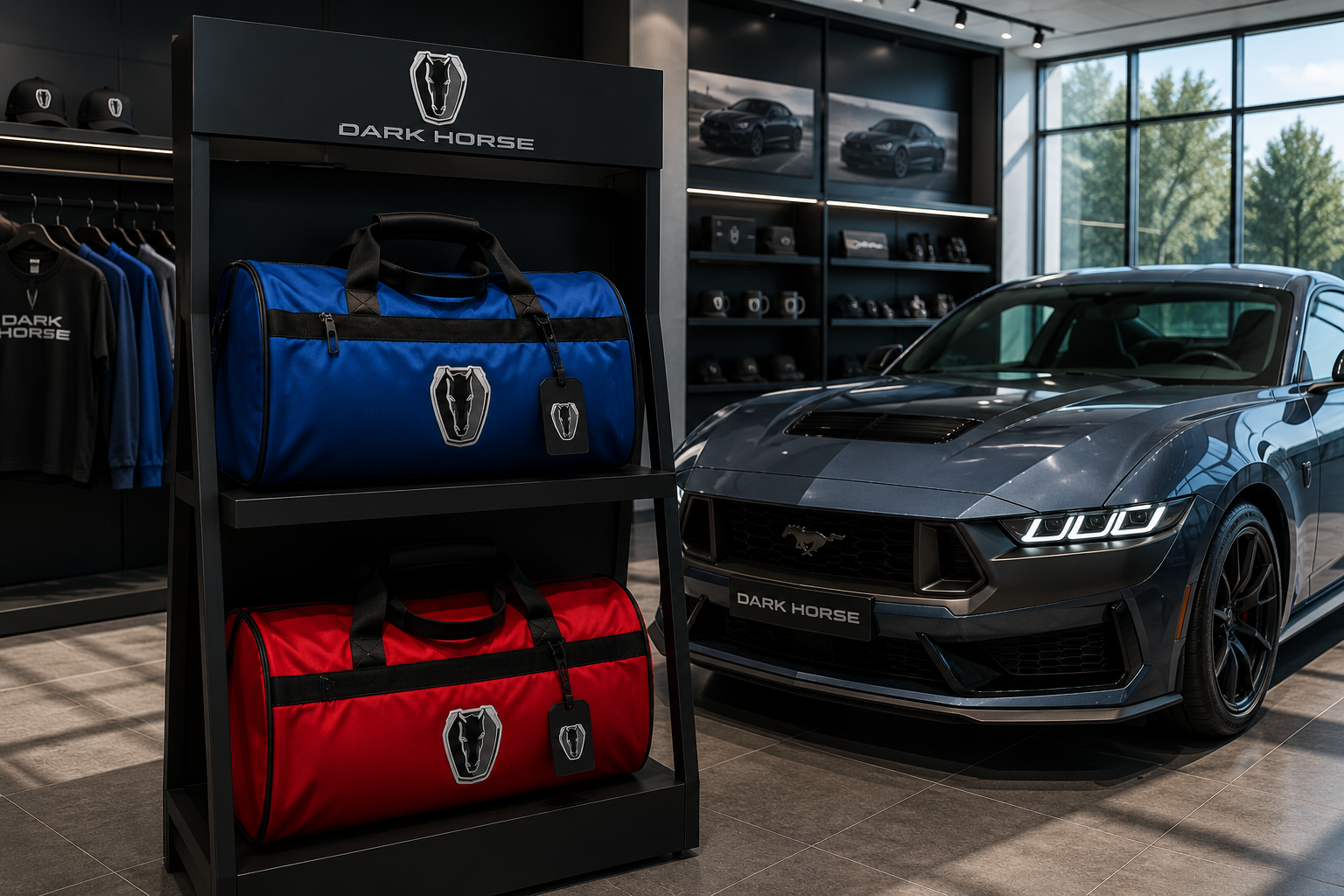 Luxury Mustang Darkhorse Duffel - Trunk Bag 12" × 20"