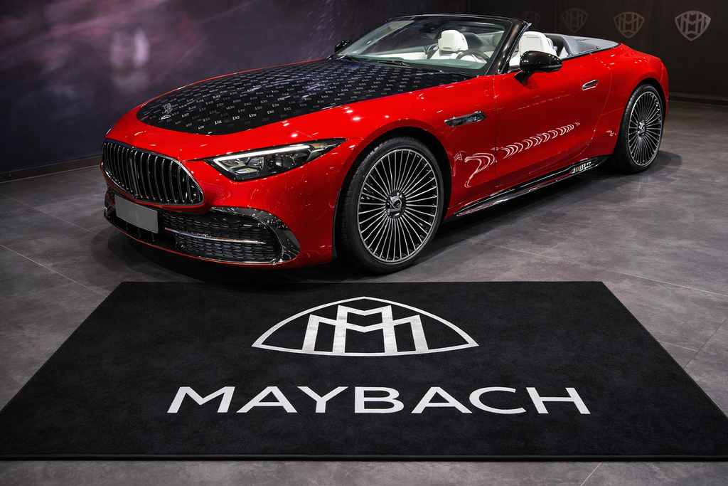 Maybach Garage Mat – Non-Slip Premium Rug for Home & Car Display (59×86”)