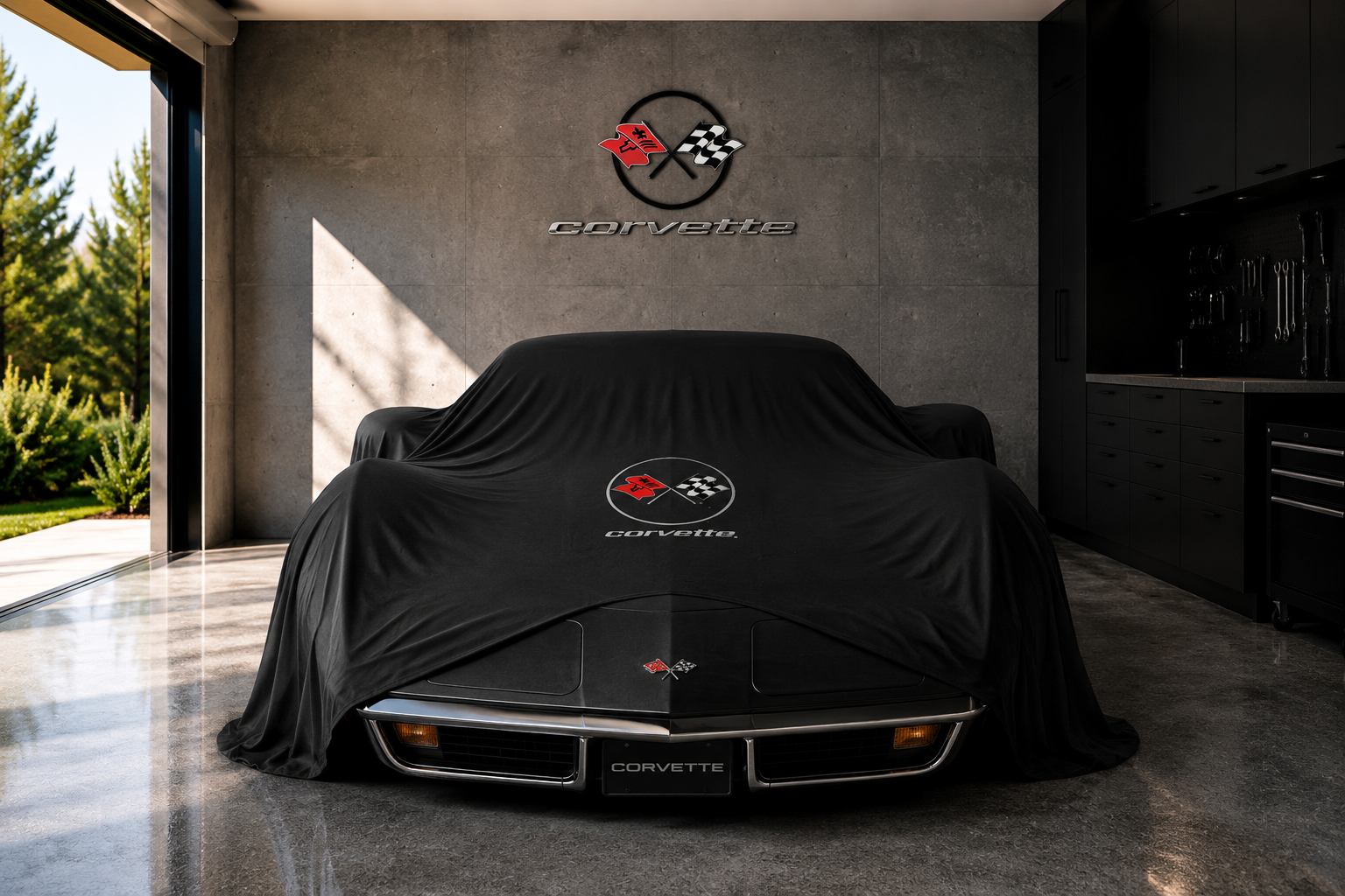 Indoor Car Cover Compatible with Corvette C3 Models – Dustproof, Soft Protection