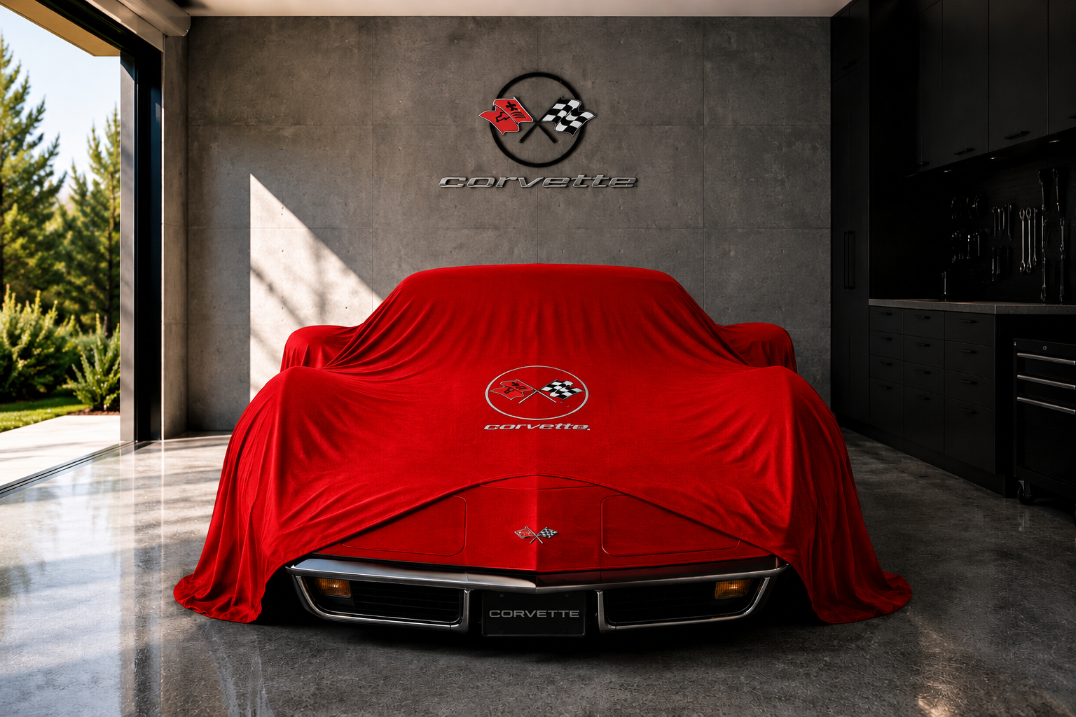 Indoor Car Cover Compatible with Corvette C3 Models – Dustproof, Soft Protection