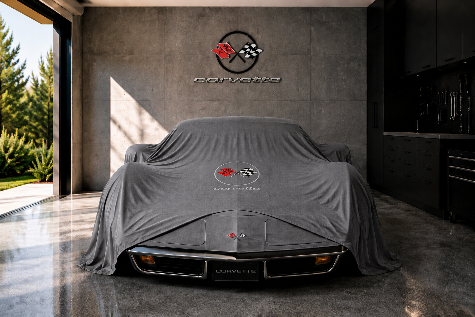 Indoor Car Cover Compatible with Corvette C3 Models – Dustproof, Soft Protection
