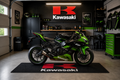 Kawasaki Motorcycle Garage Mat – Premium 32x87 Inch Parking Floor Mat