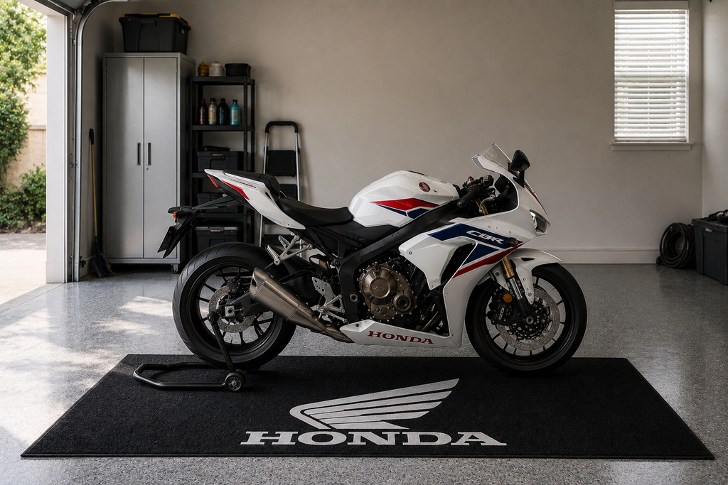 Honda Motorcycle Garage Mat – Premium 32x87 Inch Parking Floor Mat