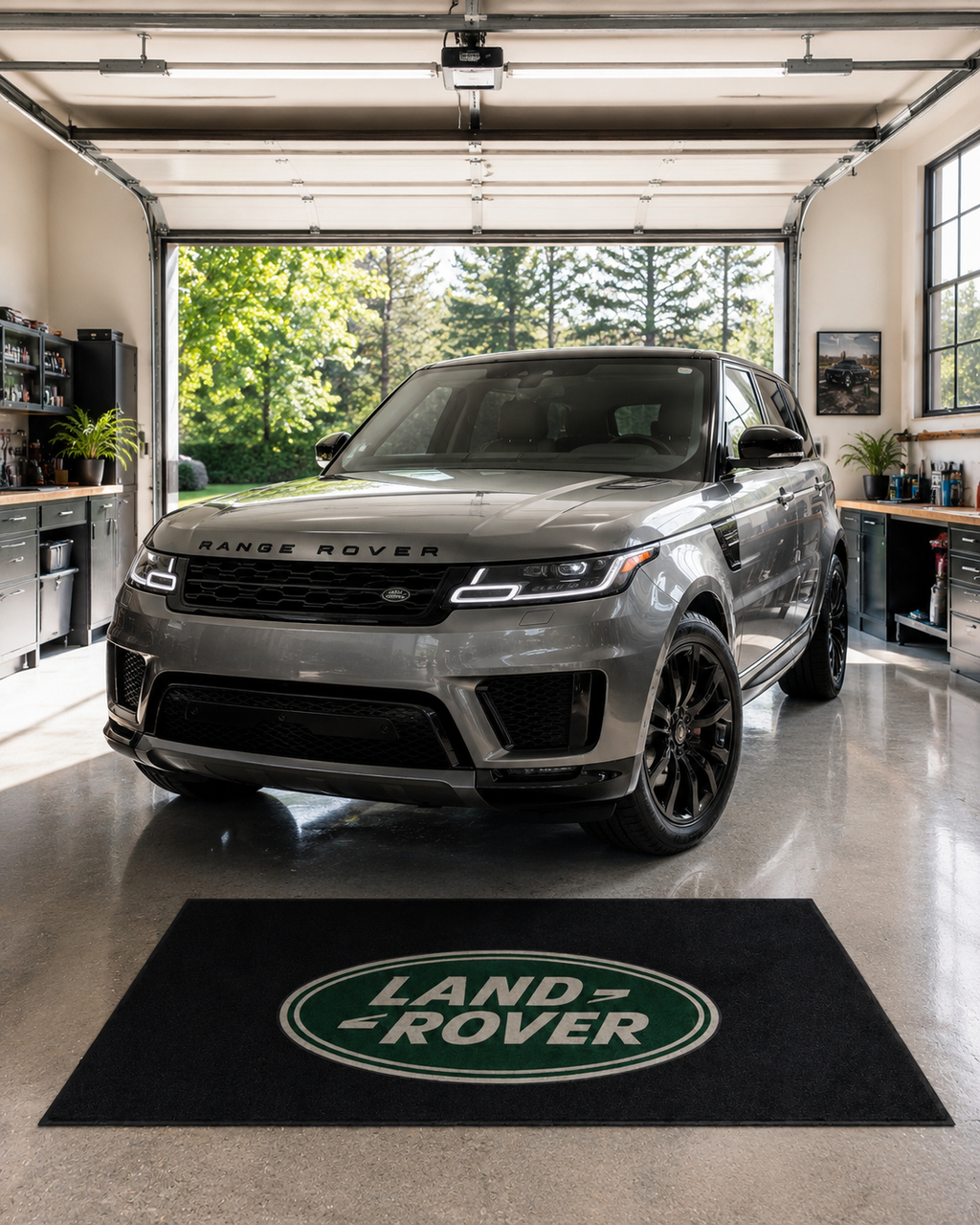 Land Rover Garage Floor Mat 5x7 FT (60x87 Inches) Showroom Rug