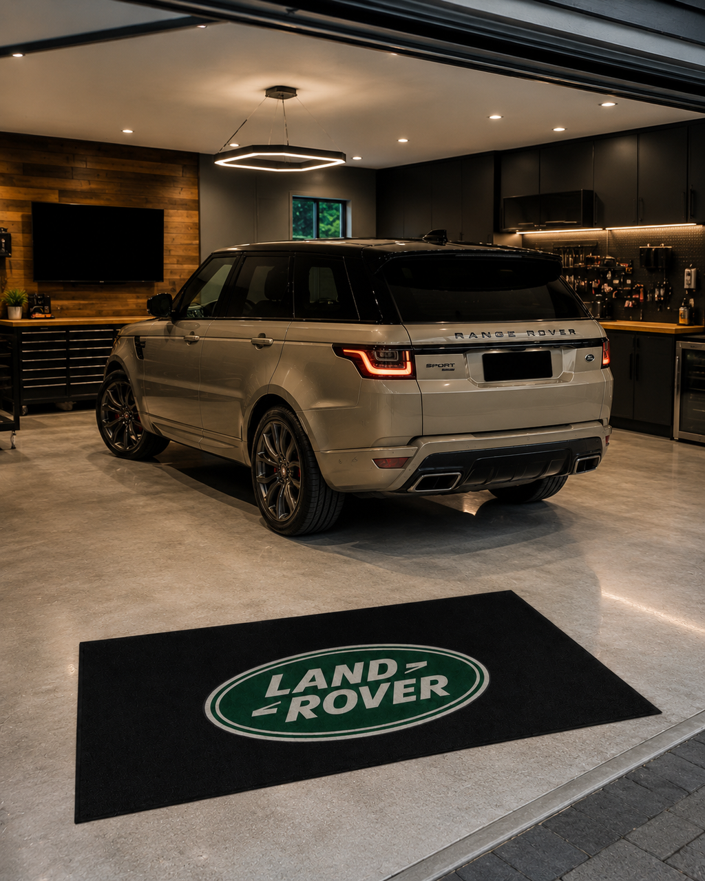 Land Rover Garage Floor Mat 5x7 FT (60x87 Inches) Showroom Rug