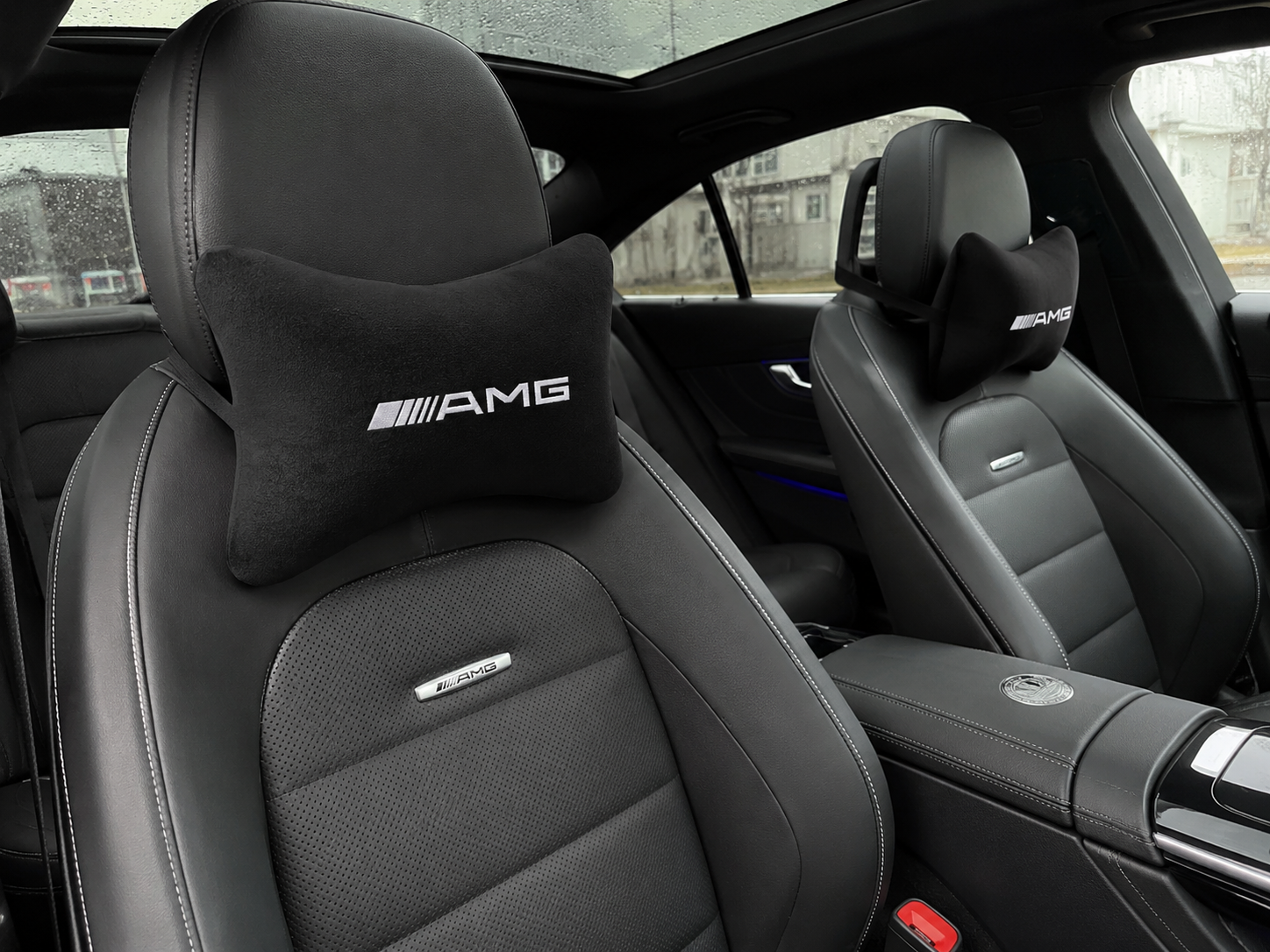 Mercedes Amg Velvet Neck Pillow, 2pcs