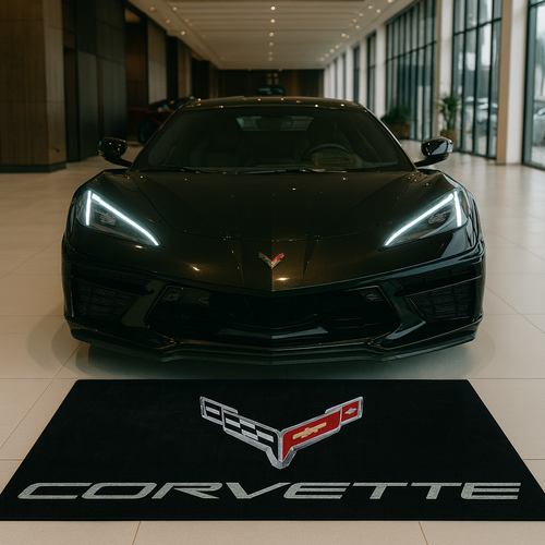 Corvette Garage Mat – Non-Slip Premium Rug for Home & Car Display (59×86”)