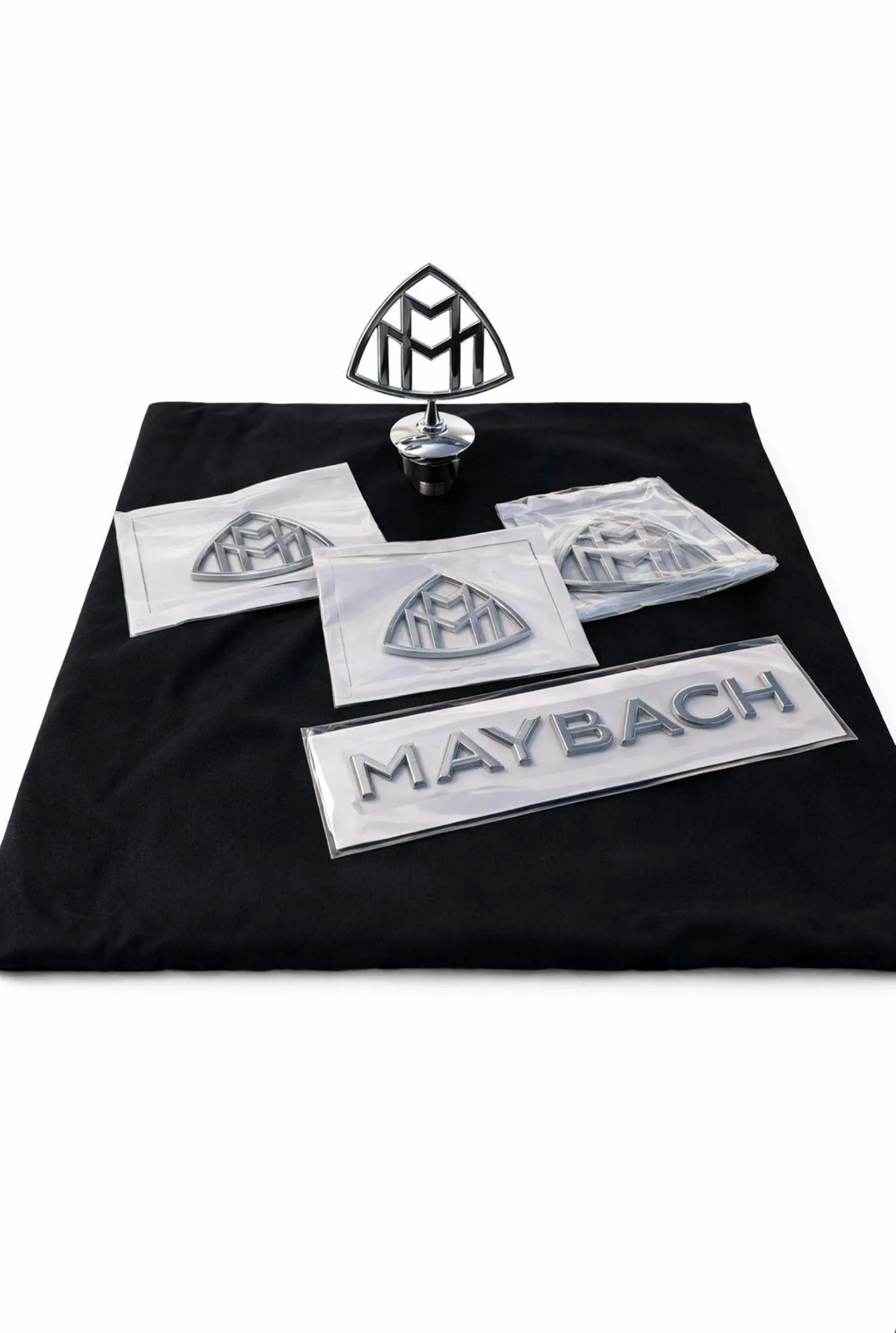 Luxury Maybach Emblem & Hood Ornament Set 5 Piece Premium Collection