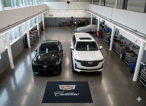 Cadillac Garage Mat – Non-Slip Premium Rug for Home & Car Display (59×86”)
