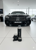 AMG Laser Logo Thermos Set 500 ml – Insulated Flask with 3 Cups