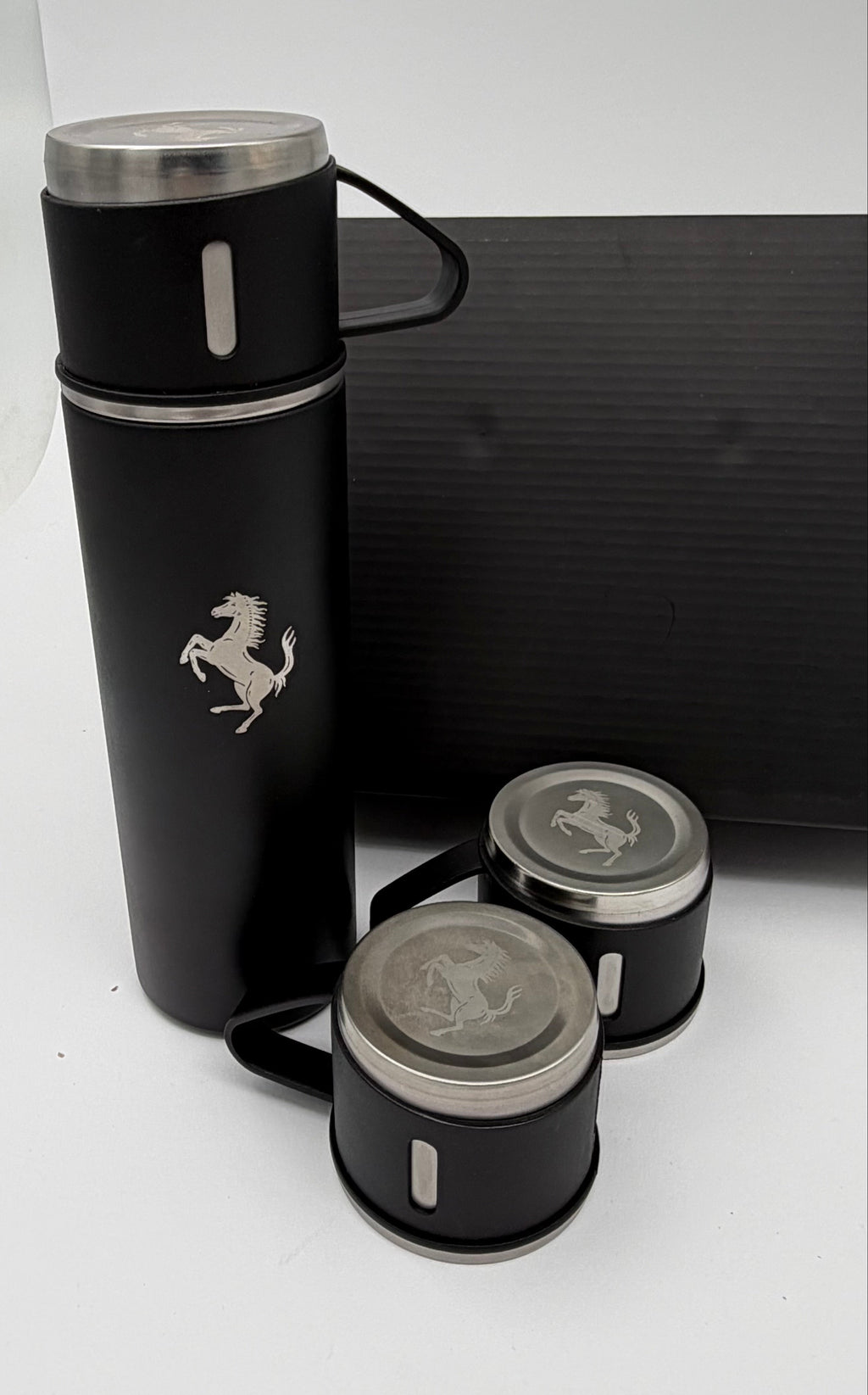 Laser Logo Thermos Set 500 ml – Choose Your Model - Insulated Flask with 3 Cups