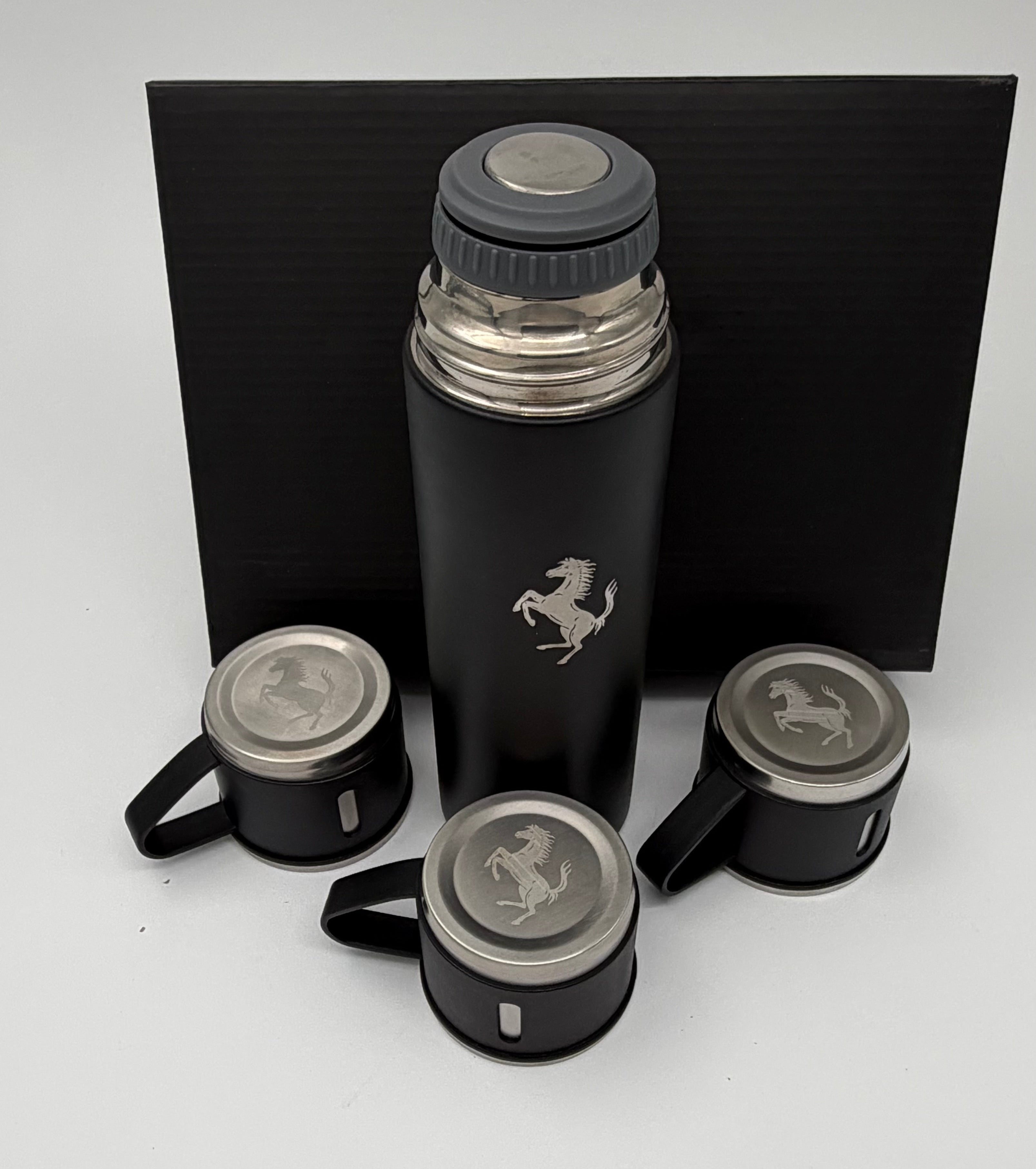 Laser Logo Thermos Set 500 ml – Choose Your Model - Insulated Flask with 3 Cups